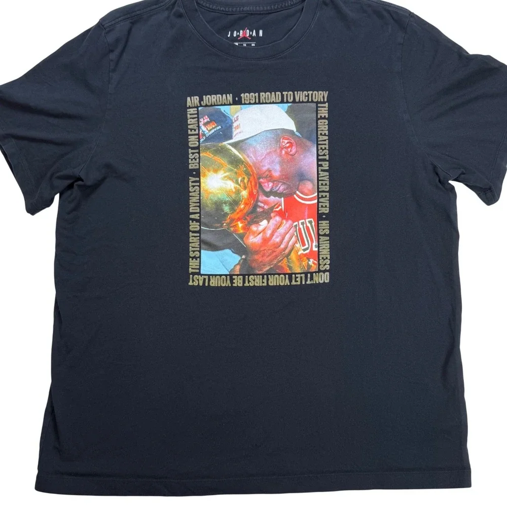 Jordan Michael Jordan 1991 Road to Victory‎ Graphic T-Shirt Black XL AT8936-010